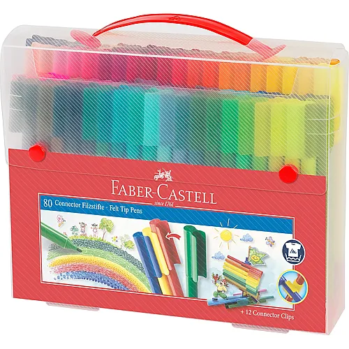 Faber-Castell Filzstift Connector (80Teile)