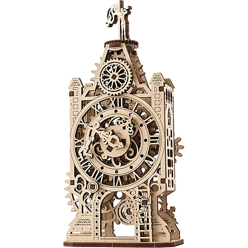 Ugears DIY-Puzzleuhr mit Drehmechanismus - 44 Teile