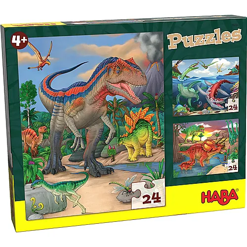 Puzzles Dinosaurier 3x24