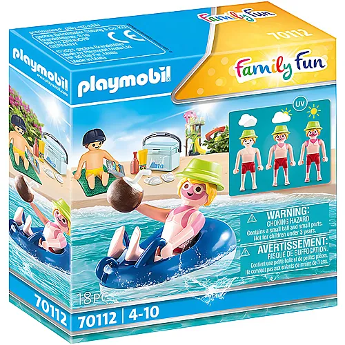 PLAYMOBIL FamilyFun Badegast mit Schwimmreifen (70112)