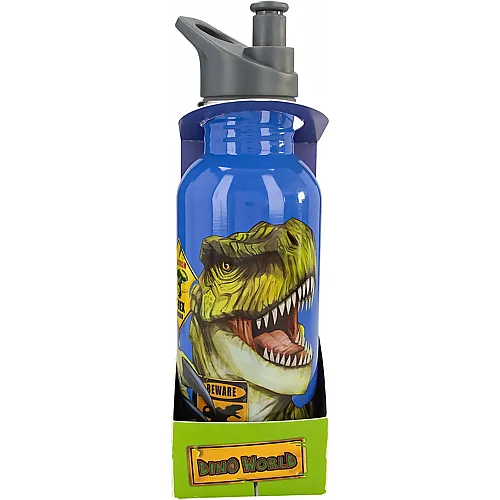 Trinkflasche in Blau mit Trex Motiv 600ml