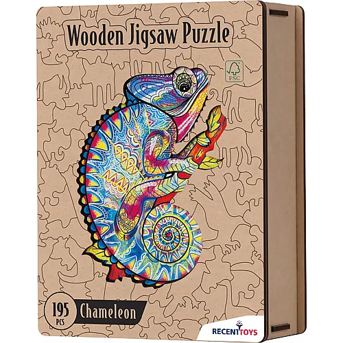 Recent Toys Puzzle Holz Chameleon 195 Teile, 28x36 cm,