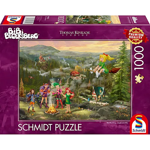 Schmidt Puzzle Thomas Kinkade Bibi Blocksberg Junghexentreffen (1000Teile)