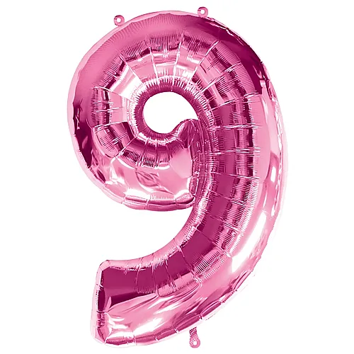 Amscan Zahlen Pink Folienballon Nummer 9 Pink (86cm)