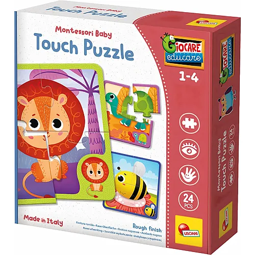 Lisciani Montessori Baby Touch Puzzle 6 Puzzle � 4 Teile (24 Teile),