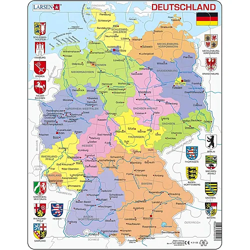 Larsen Puzzle Deutschland - 48 Teile