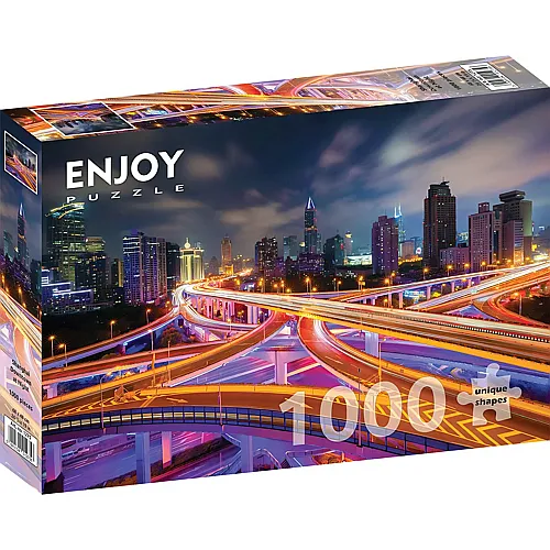 Enjoy Puzzle Shanghai Downtown at Night - 1000 Teile