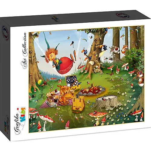 Grafika Puzzle Art Collection Fran�ois Ruyer Grafika Kids Die Hexe beim Picknick - 12 Teile