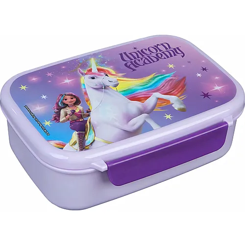 Unicorn Academy Lunchbox mit Snacktablett