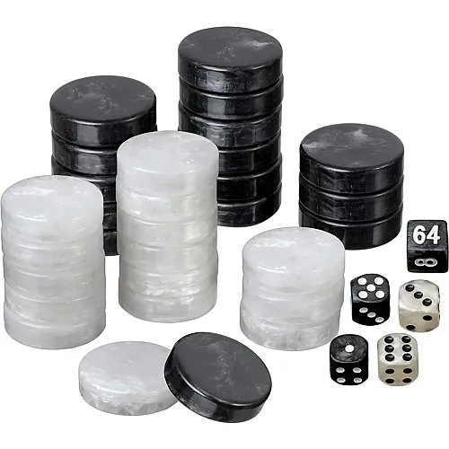 Backgammon checkers - large - 34x10 mm