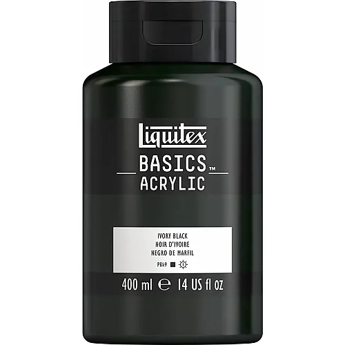 Liquitex Lqx Basics Acrylfarbe 400ml Flasche Elfenbeinschwarz