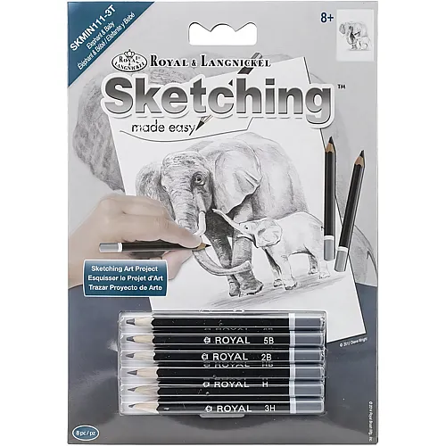 Royal & Langnickel R&l Sketching Mni Maman Elephant & Son Petit  14x20cm