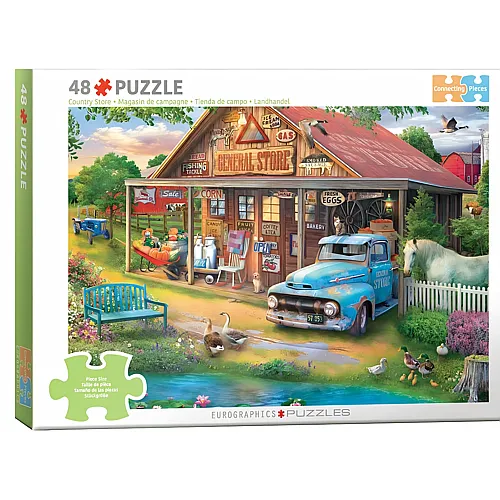 Eurographics Puzzle Connecting Pieces Landhandel - 48 Teile