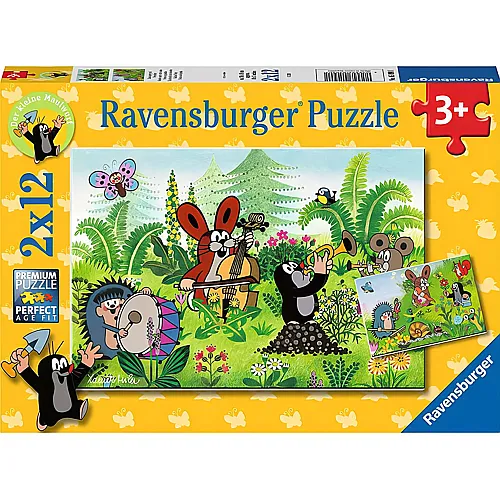 Ravensburger Puzzle Die Maus Gartenparty mit Freunden (2x12)