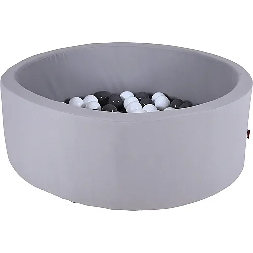 Knorrtoys Bllebad soft - Grey - 100 balls grey/whit