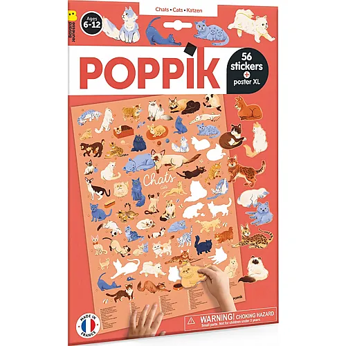 Poppik Sticker Lernposter Katzen