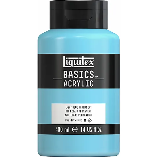 Liquitex Lqx Basics Acrylfarbe 400ml Flasche Hellblau Permanent