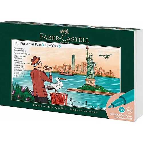 Faber-Castell Pitt Artist Pen Set New York (12Teile)