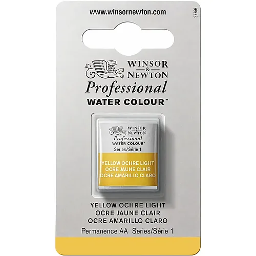 Winsor & Newton Professional Water Colour Aquarellfarbe Gelber Ocker Hell - 1/2 Napf