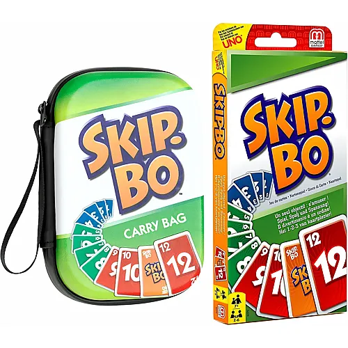 Mattel Games Skip-Bo Kartenspiel + Skip-Bo Tragetasche