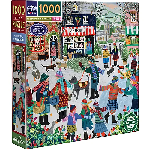 eeBoo Puzzle Christmas in The Square (1000Teile)