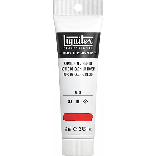 Liquitex Lqx Prof. Heavy Body Acrylfarbe 59ml Tube Kadmiumrot Mittel