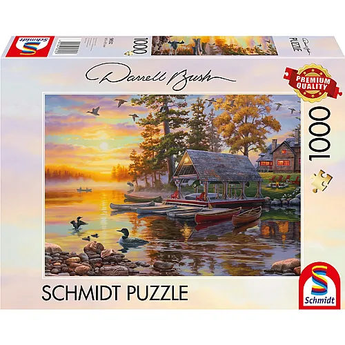 Schmidt Puzzle Darrell Bush Bootshaus mit Kanus (1000Teile)