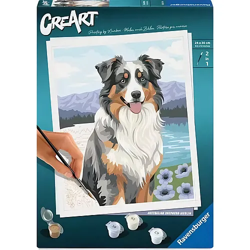 Ravensburger CreArt Malen nach Zahlen - Australian Shepherd Merlin