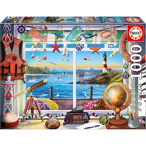 Educa 1000-teiliges Puzzle f�r Erwachsene | Leben im Hafen. Inklusive Fix Puzzle-Kleber. Masse: 68 x 48 cm. Ab 14 Jahren ()