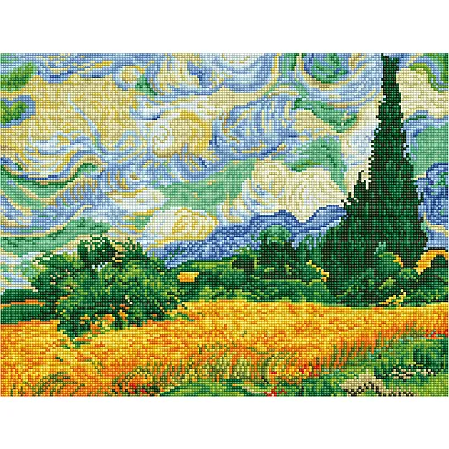 Diamond Dotz Weizenfeld mit Zypressen (Van Gogh)