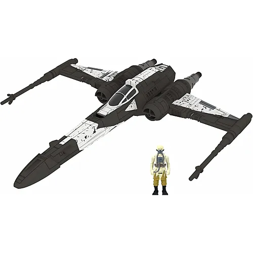 Jazwares Star Wars Micro Galaxy Squadron SWJ0433 - Z-95, offizielles 12,5 cm Fahrzeug mit Edrio Figur