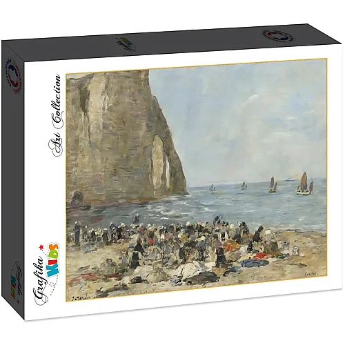 Grafika Puzzle Art Collection Eug�ne Delacroix Grafika Kids Washerwomen on the Beach of Etretat, 1894 - 12 Teile