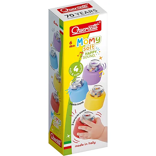 Quercetti Momy Soft Bausteine mit Sound - 4 Teile