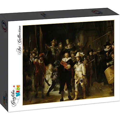 Grafika Puzzle Art Collection Rembrandt Grafika Kids Nachtwache, 1642 - 12 Teile