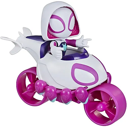 Hasbro SPIDEY AND HIS AMAZING FRIENDS Marvel Ghost-Spider Action-Figur und Geister-Bike Fahrzeug, f�r Kinder ab 3 Jahren