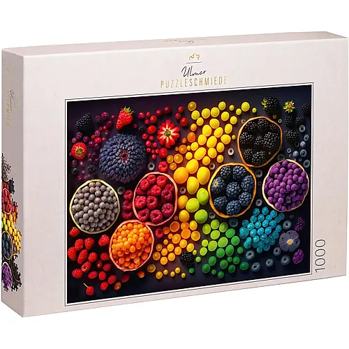 Ulmer Puzzleschmiede Farbenfrohes Frucht- und Beeren-Motiv - 1000 Teile