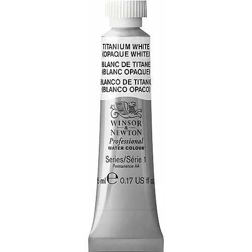 Winsor & Newton W&n Prof. Water Colour 5ml Tube Titanweiss (opakes Weiss)