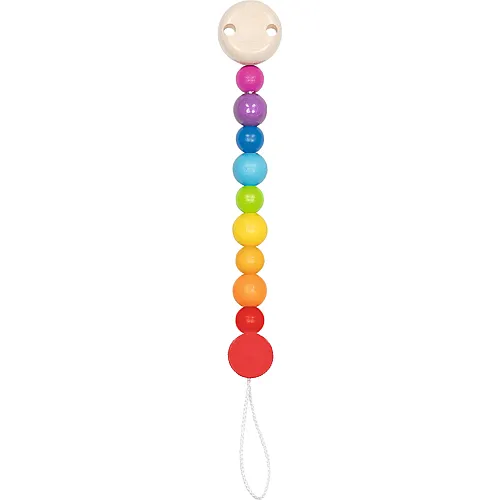 Goki Schnullerkette Regenbogen Aus Holz, L: 21 Cm