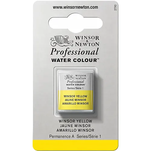Winsor & Newton Professional Water Colour Aquarellfarbe Winsorgelb - 1/2 Napf