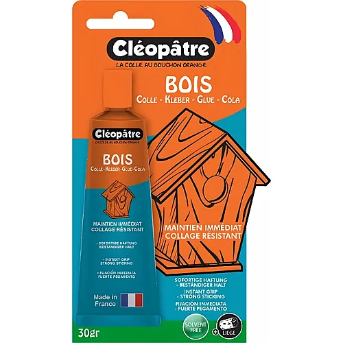 Cleopatre Holzkleber  cleo'tech� Aluminiumtube 30g Blisterverpackung