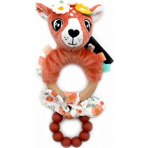 Les D�glingos Silicone & Wood Rattle Melimelos The Deer