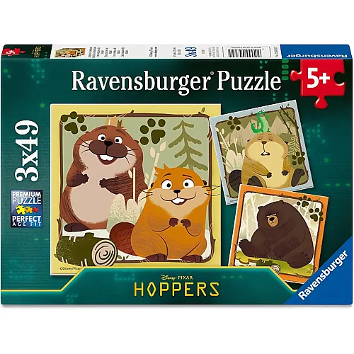 Ravensburger Puzzle 3in1 Hoppers Mabels Abenteuer - 49 Teile
