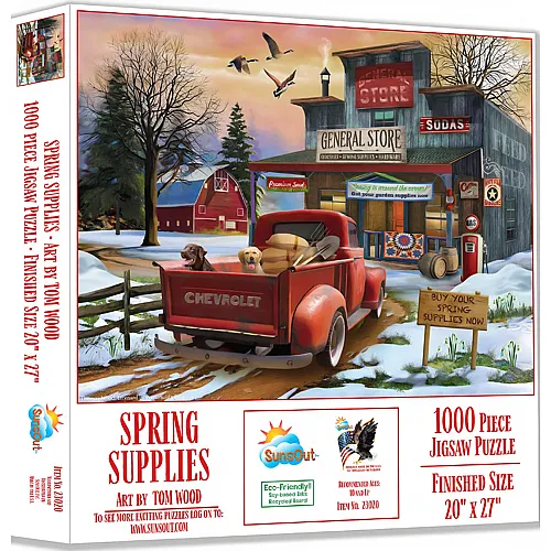 SunsOut Puzzle Tom Wood Spring Supplies - 1000 Teile