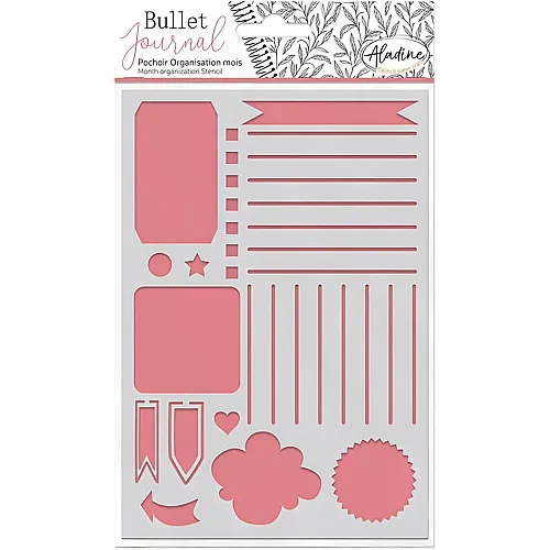 Aladine Bullet Journal Schablone Organisation, Monate, Fr.