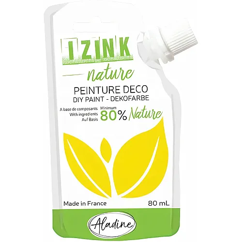 Aladine Izink Deko Naturmalfarbe Zitronengelb (80ml)