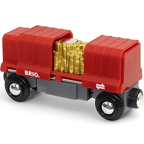 Brio Frachtwaggon mit Goldladung