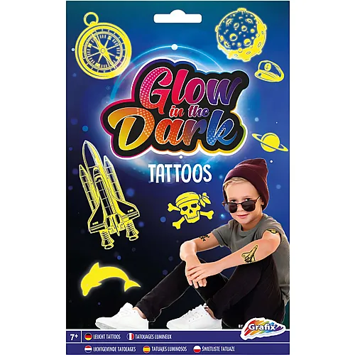 Creative Craft Group Im Dunkeln leuchtende Tattoos � Blau