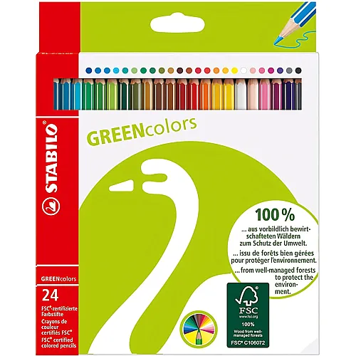 Stabilo GREENcolors Farbstifte - 24 Teile