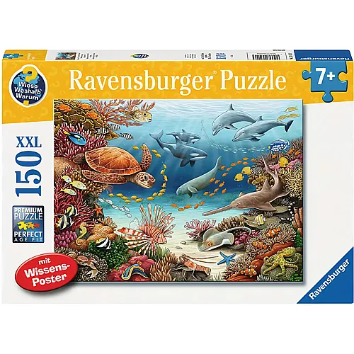 Ravensburger Puzzle Wieso? Weshalb? Warum? Meerestiere am Korallenriff (150XXL)