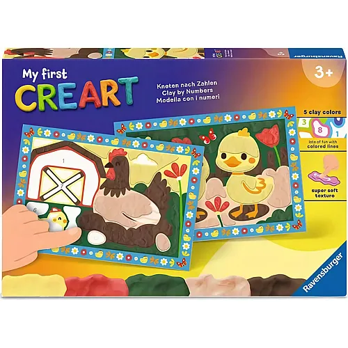 Ravensburger CreArt Kneten nach Zahlen Gl�ckliche K�ken
